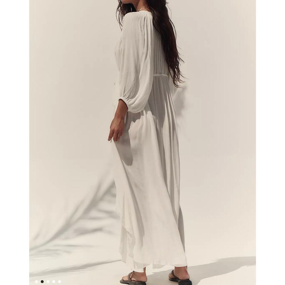 Free People Plenty of Love White Maxi Dress Oversized XS - Picture 3 of 13